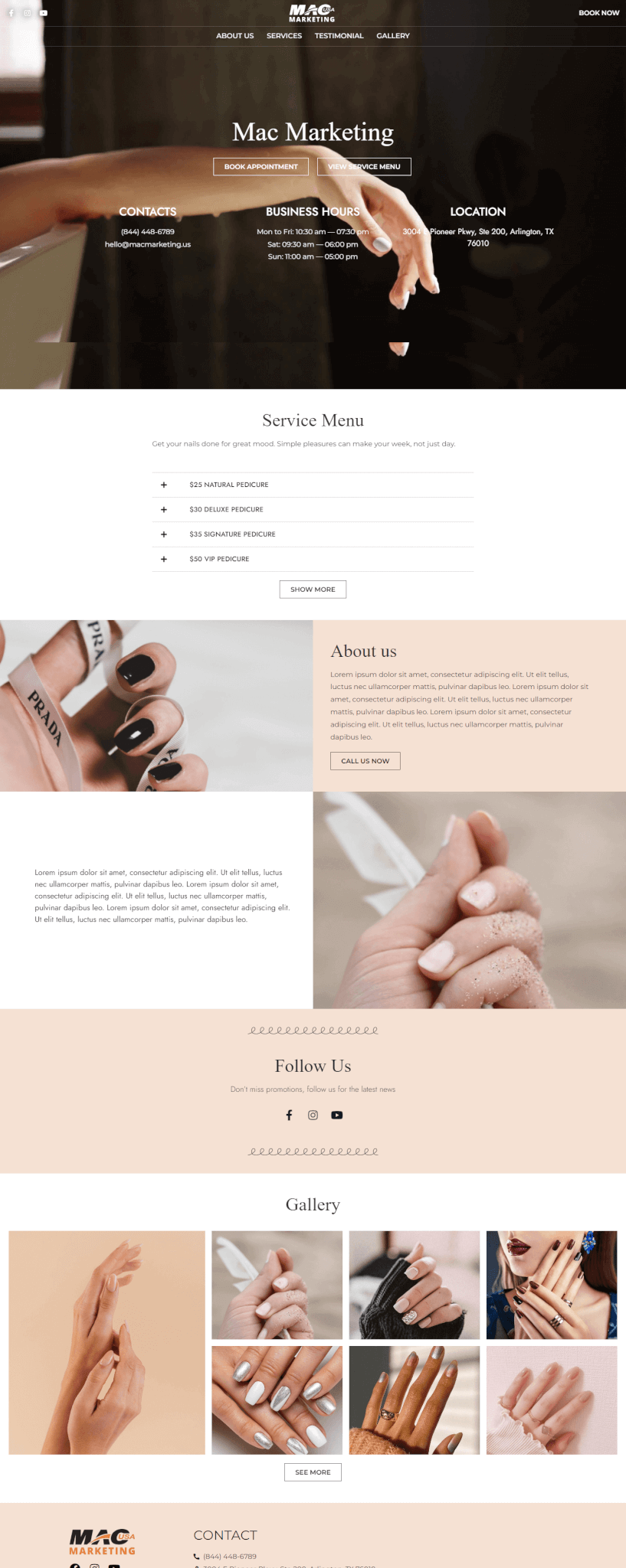 Nail Salon Website Templates to Choose From